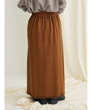 CRAFT STANDARD BOUTIQUE カットオフＡライン裏毛スカート Brown