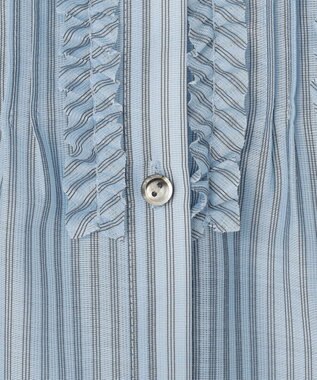 J.PRESS LADIES シアーピンストライプ カットソー サックスベース系