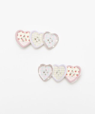WEGO L2Pモチーフボタンヘアクリップ 柄1