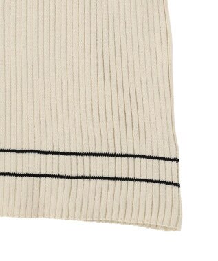 earth music&ecology 【予約】ラインカラーポロニット エクリュ