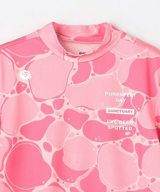PW CIRCULUS 【MEN】WATER SURFACE プリントモックネックT ゴルフウェア レディース ピンク系5