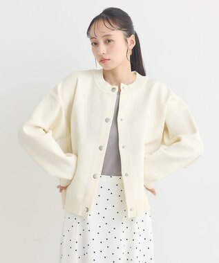 earth music&ecology メタルボタンカーディガン Grayish Blue