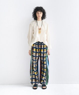 COQ MULTIPLE 前後2WAYパンツ ダークブルーチェック