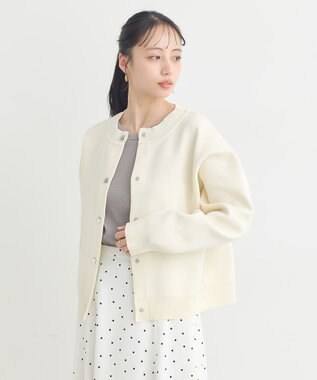 earth music&ecology メタルボタンカーディガン Grayish Blue