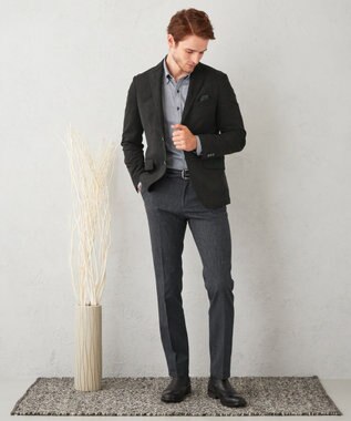 JOSEPH ABBOUD 【快適な着心地/イージーケア】ジャージーシャツ ネイビー系7