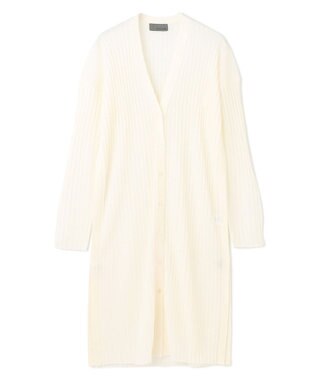 uncrave シアーニット リブロングカーディガン