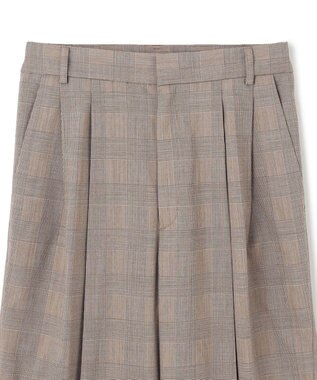 BEIGE， 【洗える】MER / グレンチェックパンツ Beige