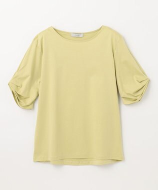 ANY 【接触冷感】シルケットスムース タックスリーブトップス ライム