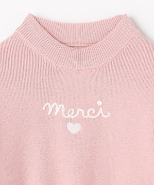 ANY KIDS 肩フリル しあわせタッチニット ピンク