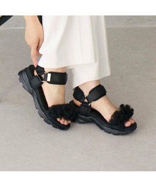 MODE ET JACOMO <carino>チュール付スポーツサンダル