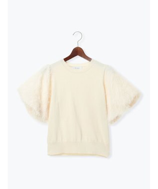 Te chichi シャギーバルーンスリーブニット ベージュ