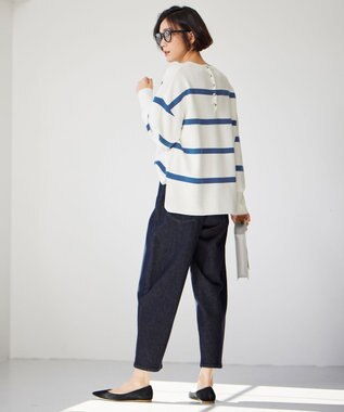 自由区 【洗える】ウスカルデニム カーブパンツ インディゴ