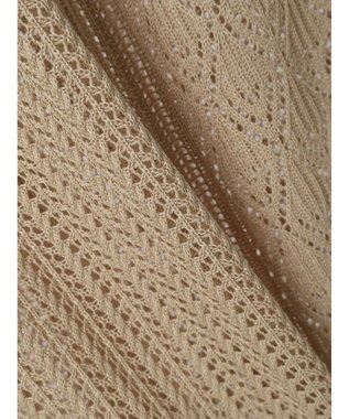 Green Parks 前後２Ｗａｙ　透かし柄ニットワンピース Beige