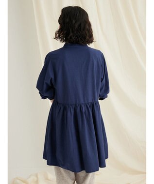 CRAFT STANDARD BOUTIQUE ウエスト切替ギャザーチュニック Navy