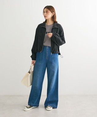 Green Parks ライトＺＩＰシャツブルゾン Black