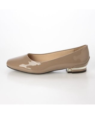 MODE ET JACOMO <MODE ET JACOMO>アクセントヒールスクエアパンプス オークエナメル