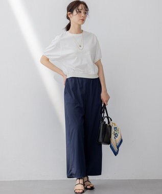 組曲 L ポリエステルレーヨンツイル パンツ ネイビー系