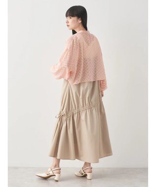 earth music&ecology ツッキリジャガードショートブラウス Pink