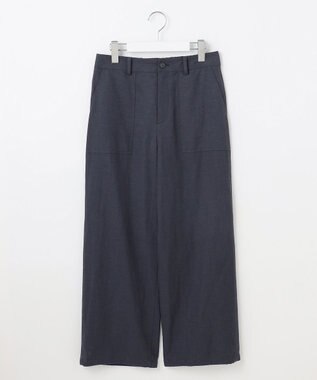 J.PRESS LADIES 【洗える】フィブリルツイル ベイカーパンツ ネイビー系