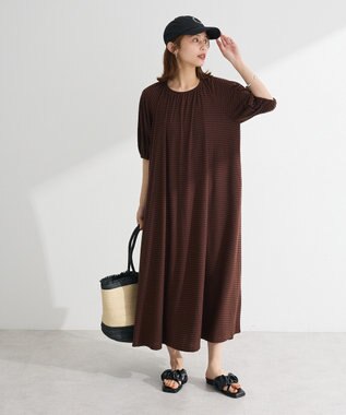 Green Parks ・ＳＵＧＡＲ　ＳＰＯＯＮ　ボーダーリブワンピース Brown