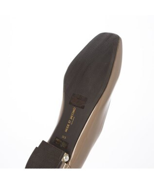 MODE ET JACOMO <MODE ET JACOMO>アクセントヒールスクエアパンプス オークエナメル