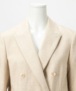 23区 【GOLD LABEL】GIOTEXリネンスパーク ダブルジャケット ベージュ系