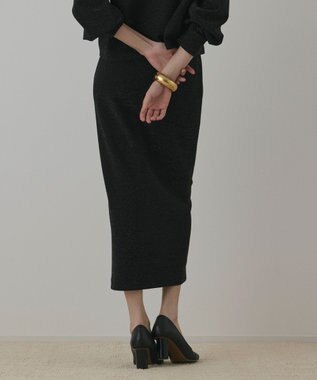 GRACE CONTINENTAL ラメカットスカート ブラック