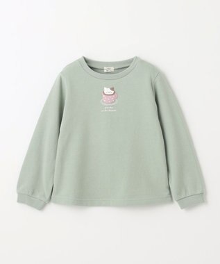 ANY KIDS 【春まで主役】アニマル発泡プリントトレーナー ミント