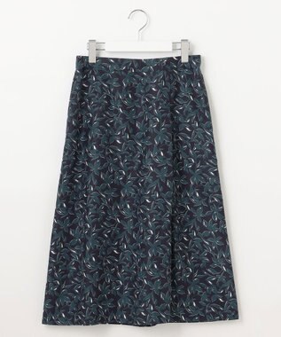 J.PRESS LADIES S 【洗える】ボタニカルプリント スカート ネイビー系5