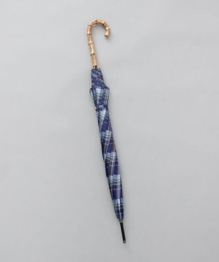AURORA 【MACKINTOSH LONDON（マッキントッシュ ロンドン）】先染めチェック雨傘（長傘） ネイビー
