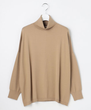 自由区 S ウォームレーヨンストレッチハイネック ニット モカ