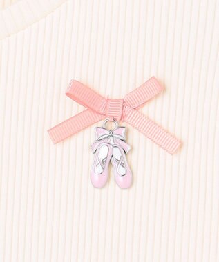 ANY KIDS バレエ刺繍チュールワンピース ホワイト×ピンク