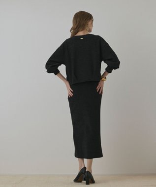 GRACE CONTINENTAL ラメカットスカート ブラック