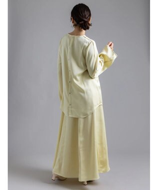 Te chichi 【Atelier Bonheur】サテンバックボタンブラウス(セットアップ可)《2025winter catalog item》 イエロー