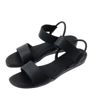AMERICAN HOLIC ダブルバンドウェッジサンダル Black