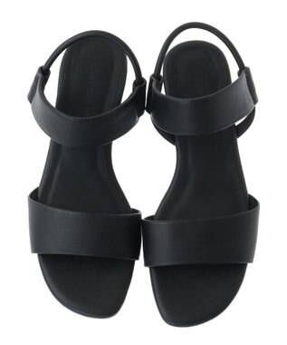 AMERICAN HOLIC ダブルバンドウェッジサンダル Black