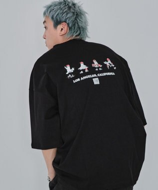 WEGO 【ユニセックス着用ITEM/MLサイズ展開】別注VISIONゴーストスケーターグラフィックT（SS） ブラック