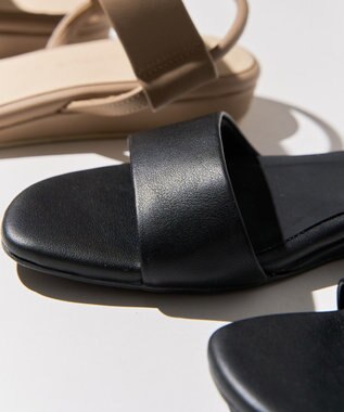 AMERICAN HOLIC ダブルバンドウェッジサンダル Black