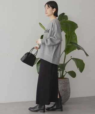 AMERICAN HOLIC Fairfield フロッキースウェットプルオーバー Light Gray Mixture