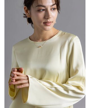 Te chichi 【Atelier Bonheur】サテンバックボタンブラウス(セットアップ可)《2025winter catalog item》 イエロー