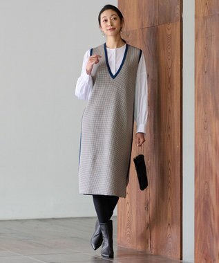 自由区 L 【洗える】シャーリング ブラウス オフホワイト