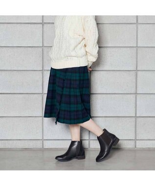 ing <ing>サイドゴアトラッドショートブーツ ダークブラウン