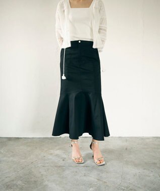 GRACE CONTINENTAL ミディマーメイドスカート ブラック