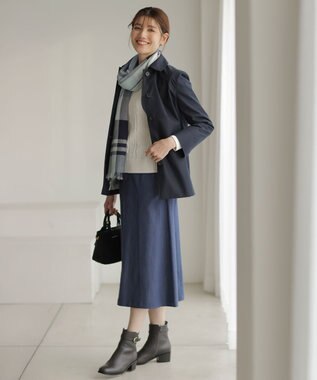 J.PRESS LADIES チェック ストール サックスブルー系3