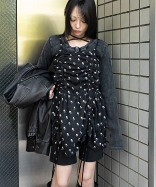 WEGO ドロストデザインキャミワンピース