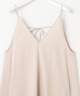 23区 S 【洗える】リネンレーヨンストレッチ キャミソール ワンピース ベージュ系