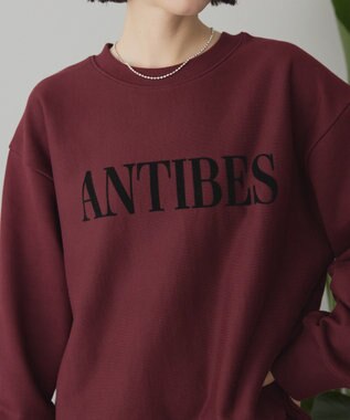 AMERICAN HOLIC Fairfield フロッキースウェットプルオーバー Bordeaux