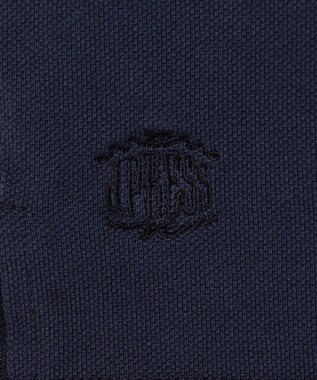 J.PRESS MEN コットンカノコ キーネックポケット Tシャツ ネイビー系