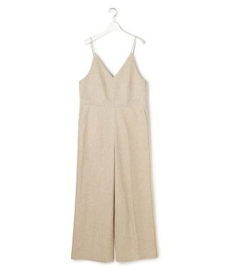 23区 【GOLD LABEL】リネンツイル サイドフリンジ オールインワン ベージュ系