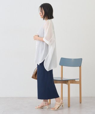 AMERICAN HOLIC 針抜きリブタイトスカート Navy